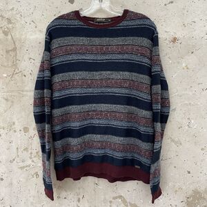 Italian Wool Blend Striped Sweater Men’s M, Made in Italy by MARKUP